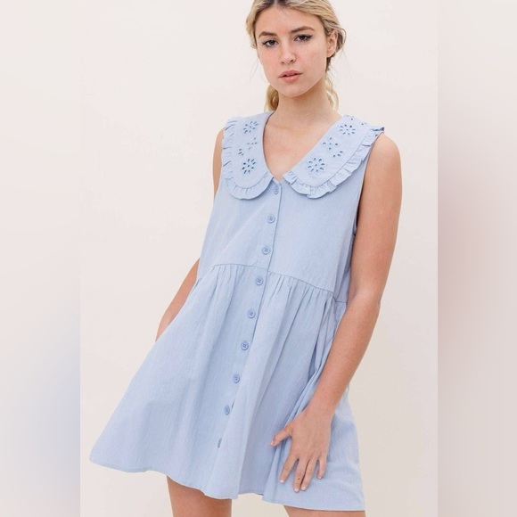 Poppy Collared Mini Dress — NWT szS - Picture 5 of 6